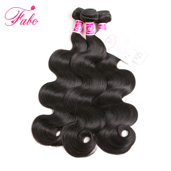 Fabc Hair Brazilian Body Wave Hair Weave Bundles Natural Color Human 1 Piece 10-28inch Can Mix 3 or 4 Bundles Non Remy