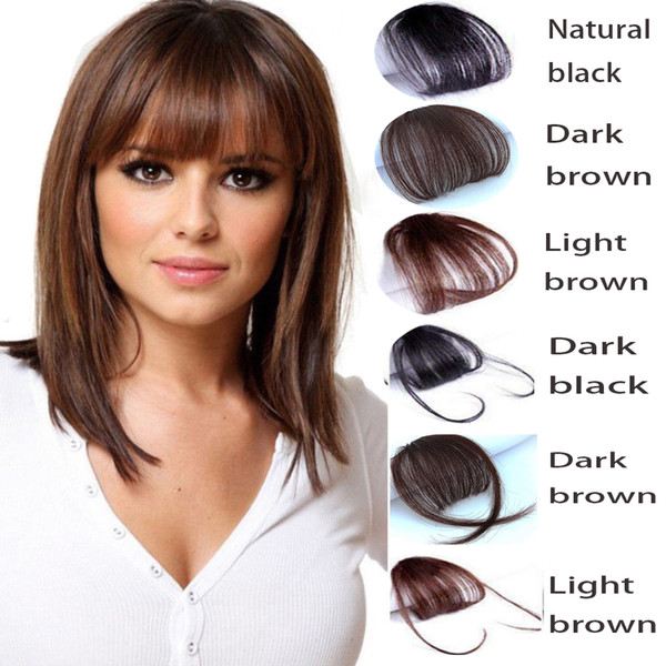 Clip In Bangs Clip On Bangs 100% Real Human Hair Extensions In Side On Side High Quatity Hair