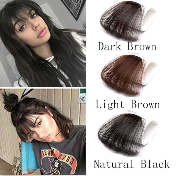 Women Clip In Bangs Clip On Bangs Fringe 100% Real Natural Human Hair Extension Hand Tied