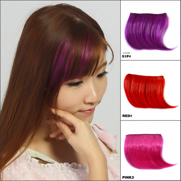 Sara Ombre Clip in on Bangs Fringe Synthetic Hair Bangs New Slim Franja Hair Piece Frange Bang Front Hair Extension Hairpiece