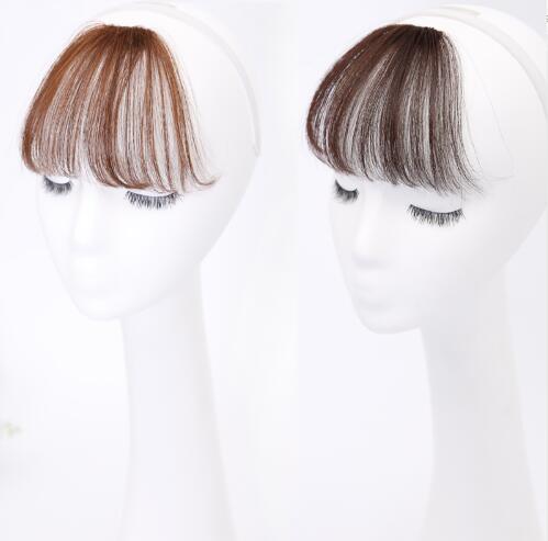 Women Synthetic Clip In Bangs Fringe Hair Extensions Front on Synthetic Hairpieces Blonde blunt bang fake bangs hair women