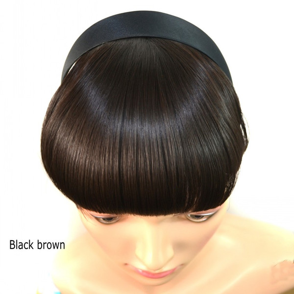 Sara Hair Hoop Neat Bangs Synthetic Hair Bang Fringe frange Clip in Bang Pieces Hairpieces Franja Cabelo Hair Extension