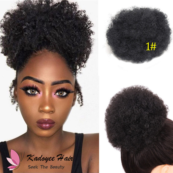 Kadoyee Synthetic afro curly Chignon Hair Updo Hair Bun Donut Extension Messy Dish Scrunchie Scrunchy Color Variation Short Hair Pieces