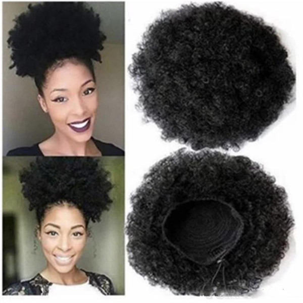 Short Hairpin Hair Bag Afro Kinky Lady Elastic Net Synthetic Hair Fiber Natural Color High Temperature Fiber