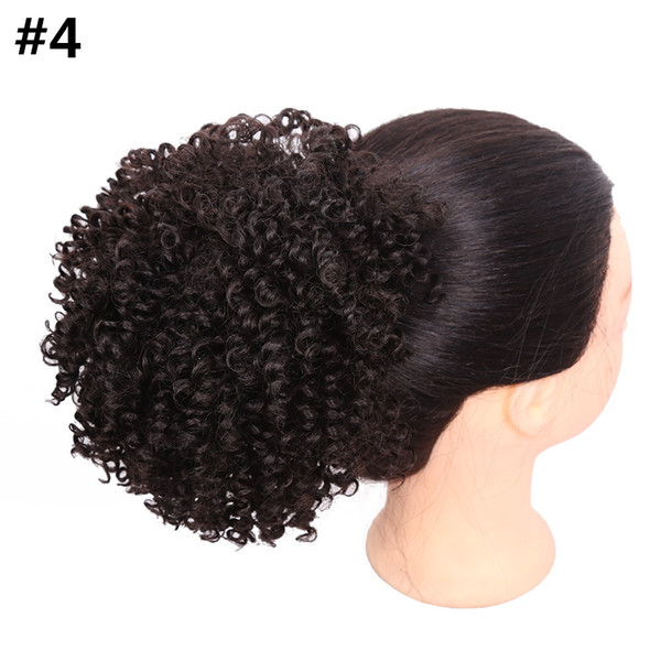 8inch Synthetic Chignon Bun Curly Hair With Two Plastic Combs Easy Chignon Updo for Short Hair Wedding Hairstyles