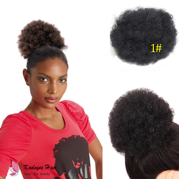 Large Shaggy Afro Curly Heat Resistant Synthetic Bun ChignonAfro Fiber High Temperature Hair Buns UK USA AFRO CURLY PONY TAIL FREESHIPING