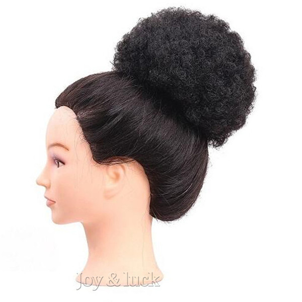 Afro Kinky Curly Women's Elastic Net Curly Chignon Bun With Two Plastic Combs Updo Cover Synthetic Hai