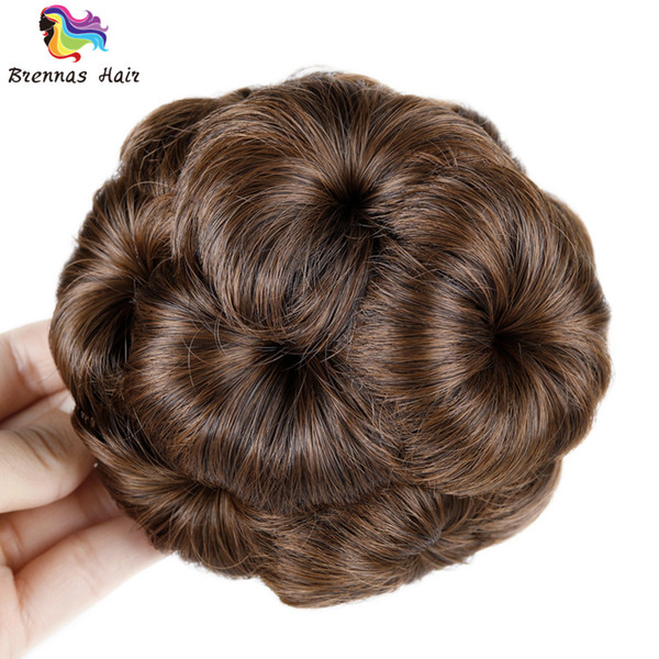 Cheap Bride Hair chignon Buns Donut Roller Hair Bun Extension Hairpieces 10*6CM Clip-in Jumbo Braids Synthetic hair chignon Bun High-quality