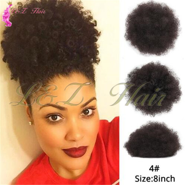 Synthetic Puff Afro Short Kinky Curly Chignon Bun Drawstring Puff Afro Short Kinky Curly Chignon Hair Bun Drawstring