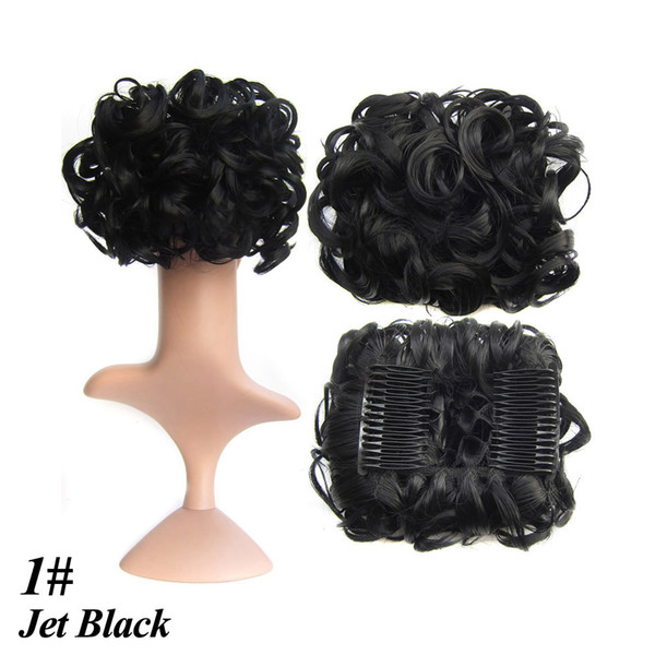 Fantasy Curly Chignon Blonde Synthetic Hair Piece Brown Natural Fiber Hairpin High Temperature Fiber Hair Extensions Black Color