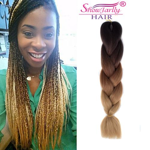 Ombre Synthetic Hair Braids ultra braiding hair synthetic super braid jumbo braid hair extension 2018 new style factory price