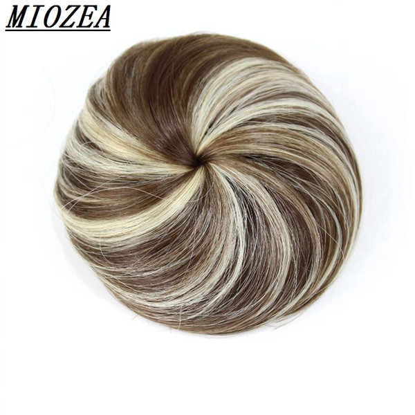 Synthetic Hair Bun Extension Donut Chignon High Temperature Fiber Hair 10 Colors Women Chignon