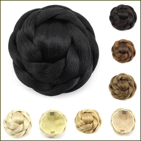 Synthetic Hair Braided Chignon Knitted Hair Bun Donut Roller Hairpieces Hairpiece Accessories for Women