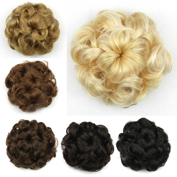 Z&F Chignon Hair Bun 7 Flowers Hairstyle Synthetic Hair Pieces Extension Hairpiece 8 colors available