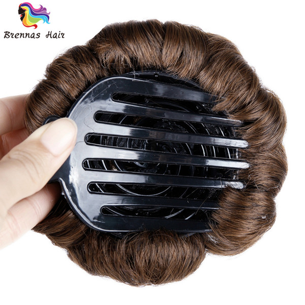 New Women's Elastic Net Chignon With Plactic Comb High Temperature Synthetic Fiber Hair Clip In Elastic Fake Hair Extension USA UK