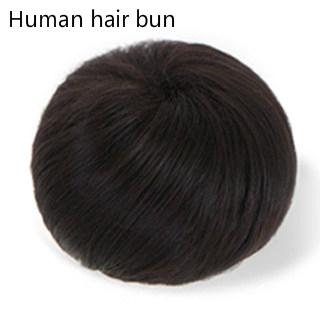 Quality women's 100% human hair bun three colors 1pc/lot drop shipping