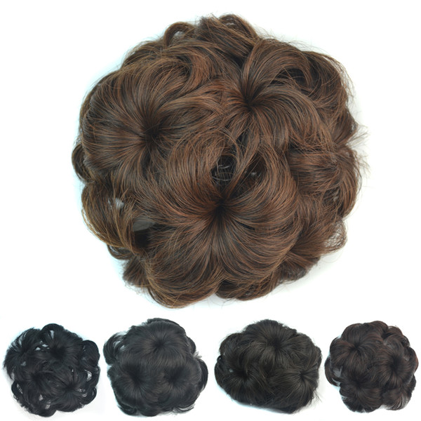 Sara Chignon Hair Bun Flower hairstyle SyntheticHair Bun Chignon with Interposing Comb Clip Chignon Hair Pieces Extension Hairpiece