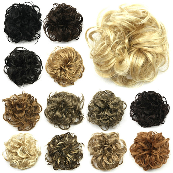 Z&F 27 Colors 12CM ladies' fashion synthetic hair buns cover clips flower chignons hair pieces easy to wear hair bun