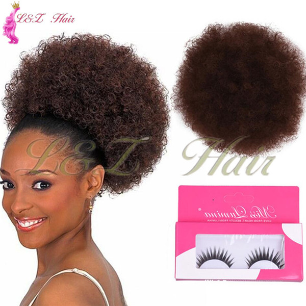 Perfect Messy Drawstring Ponytail Extensions Wrap on Bun Hair Piece Natural Afro Puff Drawstring Ponytail Kinky Curly Synthetic Hair