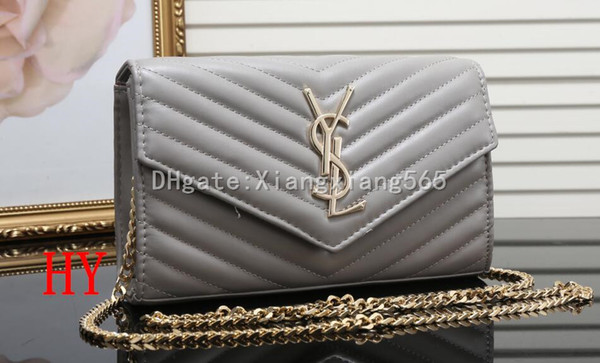 38 YSL women's Leather chain bag handbag Shoulder Bag Envelope bag Crossbody bags Shopping messenger bags Evening clutch bags