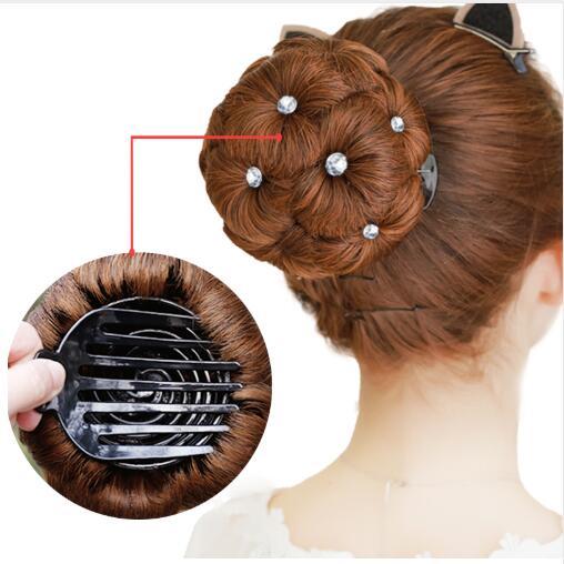 Hair Women Donut Chignon Hair Bun Donut Clip In Hairpiece Extensions Synthetic High Temperature Fiber Curly Chignon