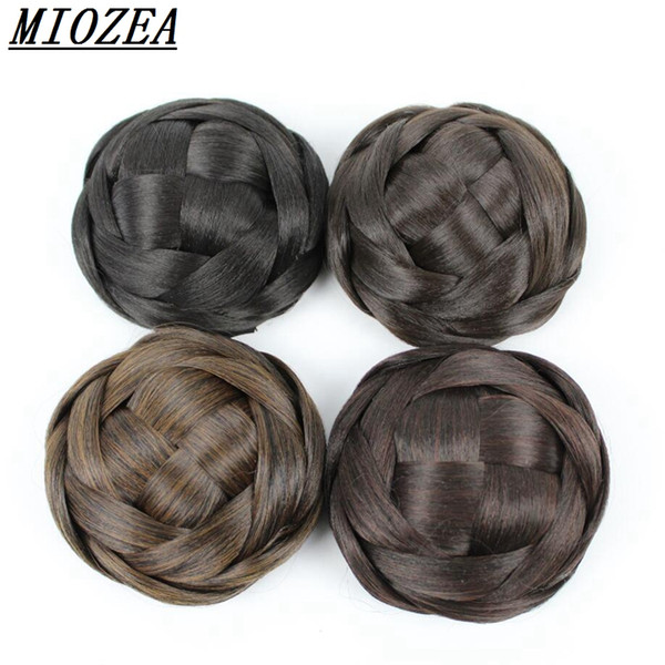 hair Braided Clip In Hair Bun, Chignon matte Synthetic 4 color available