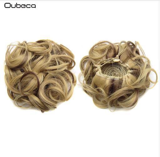 Synthetic Drawstring Hair Bun Curly Messy Hair Buns Dount Chignon Hairpiece Updo Cover Ponytail Extensions For Women