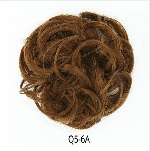 Chignon Hair Bun Hairpiece Curly Hair Scrunchie Extensions Blonde Brown Black Heat Resistant Synthetic For Women Hair Pieces