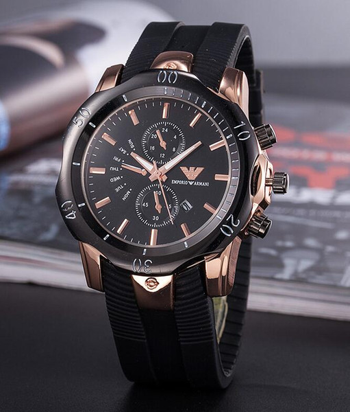 79 EEmporio  TOP New BRAND Luxury BUSINESS WOMEN Men Watch LEATHER BAND Sports mens Watches quartz Wristwatch