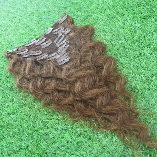 Brazilian Weave Clip In Human Hair Extensions Body Wave 100G 8 Pieces/Set Brazilian Remy Hair Extensions