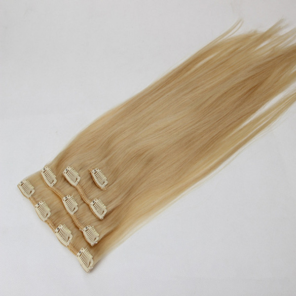 Clip In Human Hair Extensions 613 Straight brazilian curly clip in extensions 4pcs 70g virgin thick clip in hair extension