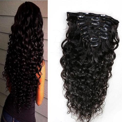 Brazilian Curly Clip in Extensions 100g Brazilian Deep Curly Virgin Hair Clip ins 7pcs/lot