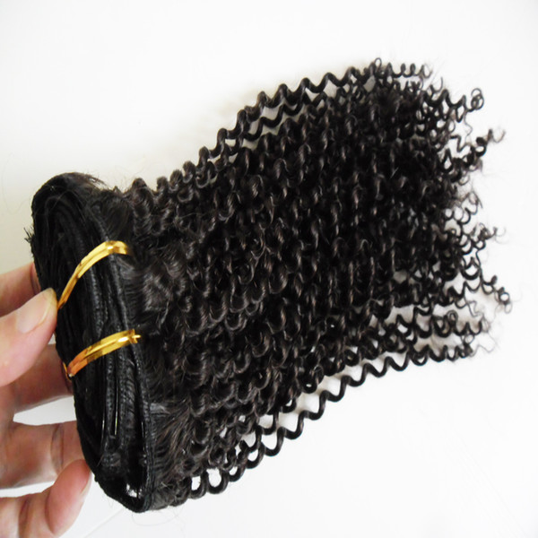 8 Pieces And 100g/Set Clip In Human Hair Extensions 4B 4C Afro Kinky Curly Clip Ins Brazilian Remy Hair