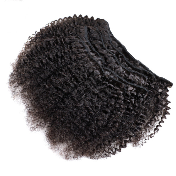 8pcs/set Afro Kinky Curly Wave Human Hair Clip In Hair Extensions Kinky Curly Weave Remy Clip In Human Hair Extensions 100G