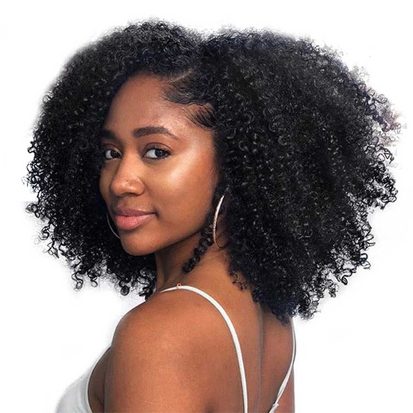 Afro Kinky Curly Clip In Human Hair Extensions 4B 4C Clip Ins Mongolian Remy 7 Pieces Full Head Dolago