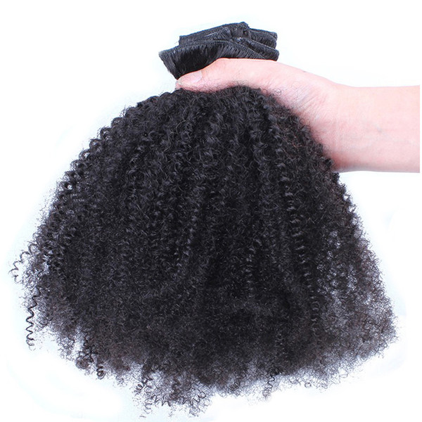 Afro Kinky Curly Hair Clip In Human Hair Extensions 4B 4C 100% Malaysian Remy Human Hair Clip Ins Golago