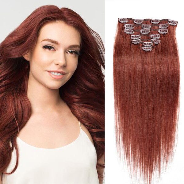 7pcs Machine Made Remy Clip In Human Hair Extensions 100G Clip in Remy Human Extensions 100% real human hair