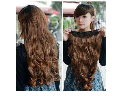 One Piece New Long Synthetic Curly/Wave Clip In Hair Extensions Styling Stylish Queens Fashion Hairp