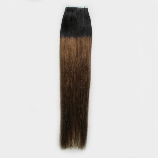 Tape In Human Hair Extensions 100g skin weft tape hair extensions 40PCS ombre brazilian hair