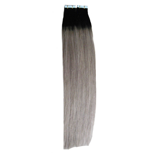 Ombre Color Tape in Hair Extensions Human Remy Brazilian Hair Skin Weft 40pcs/lot skin weft tape hair extensions