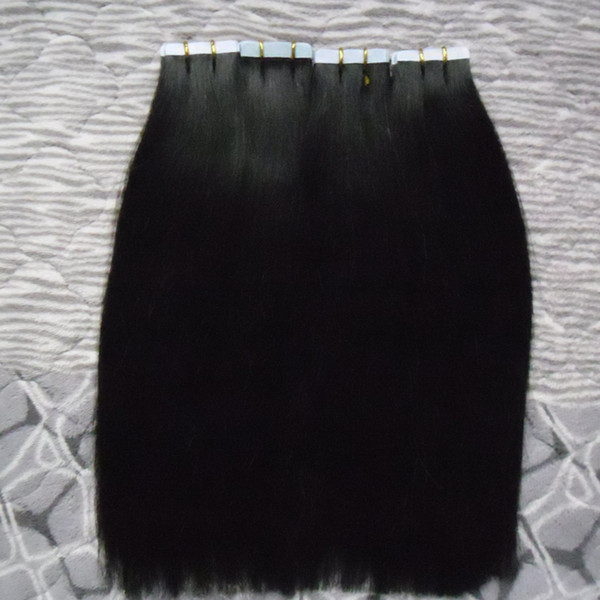 Tape In Human Hair Extensions 80pcs Double Sided Human Hair Straight Skin Weft Hair For Salon Wholesales 200g