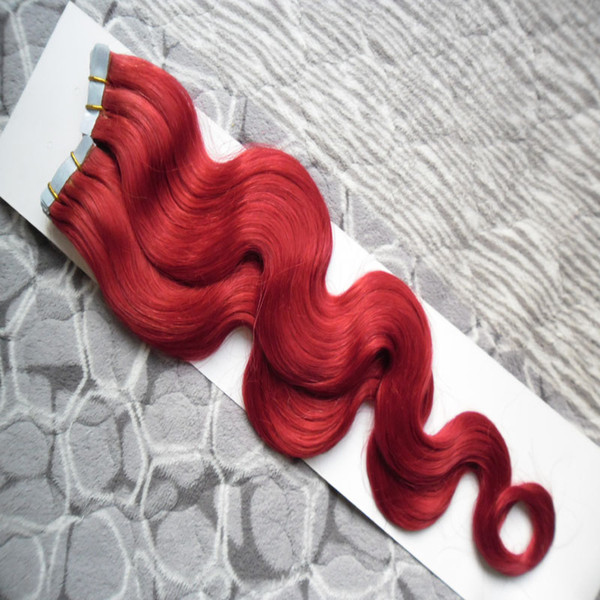 Tape In Extensions Human Hair 40pcs Body Wave human hair Seamless Skin Weft Adhesive Hair Glue on Extensions 100g