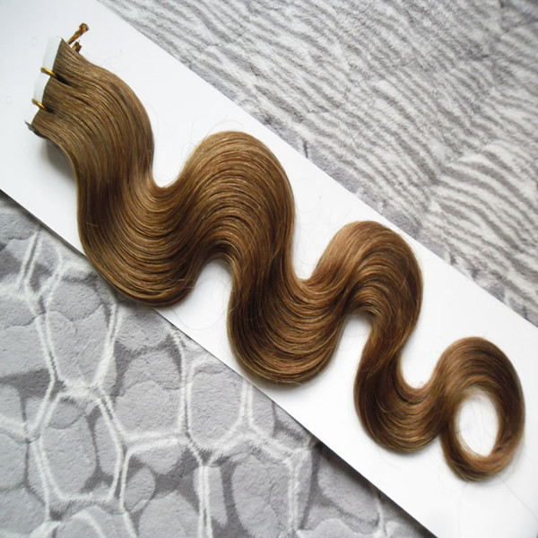 Body Wave Tape In Extension Remy Hair Double Sided Tape Hair 100g 40pcs/pack Tape In Human Hair Extensions