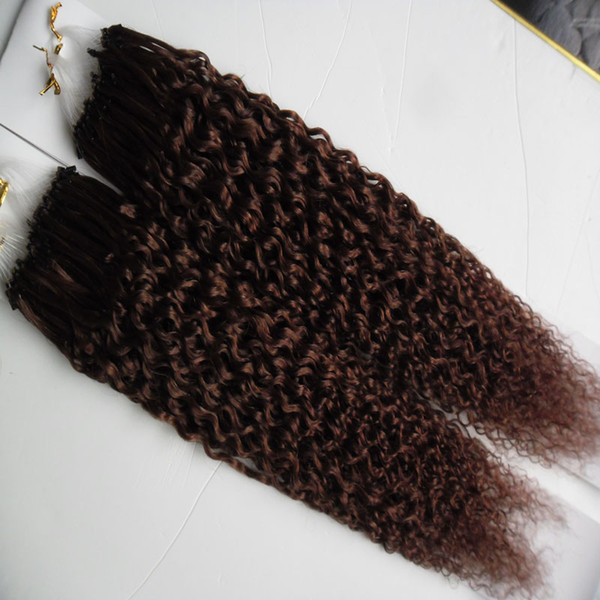 Afro kinky curly Hair Loop Micro Ring Hair 1g/s 200g/pack curly 100% Human Micro Bead Links Remy Hair Extensions