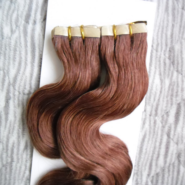 Color #1b #613 #27 #4 Tape In Hair Skin Weft 40pcs Tape In Human Hair Extensions Double Drawn Remy Human Hair Tape Extensions