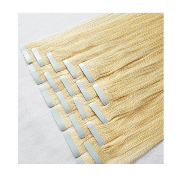Wholesale top grade 100% unprocessed brazilian PU tape in hair extension russian african american human tape hair extensions