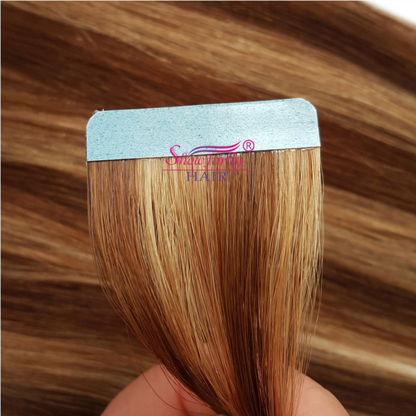 Remy hair 8a grade tape in hair extension P4/27 Germany double side tape in human hair extension