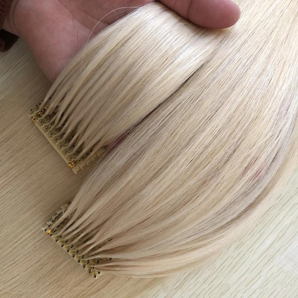 Hot sale 150g 300Strands Pre-bonded european 6d hair extension 16 18 20 22 24inch Braziian Indian human hair extensions,
