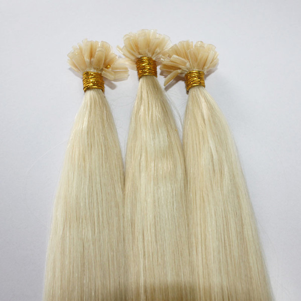 Blonde Color 613# Keratin U tip INDIAN REMY Human Hair Extensions 0.6g/s 200s/lot Nail Tip, Free Dhl