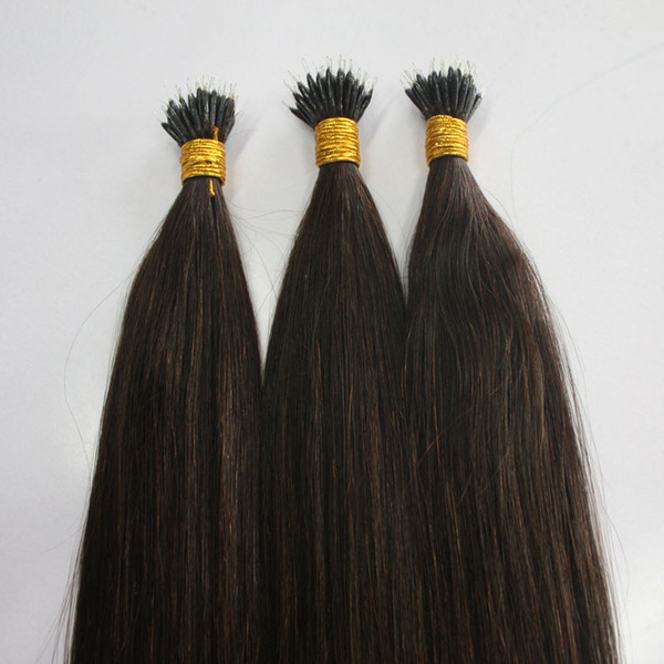 Straight Micro Beads peruvian Remy Nano Ring Links Human Hair Extensions Thick Bottom14